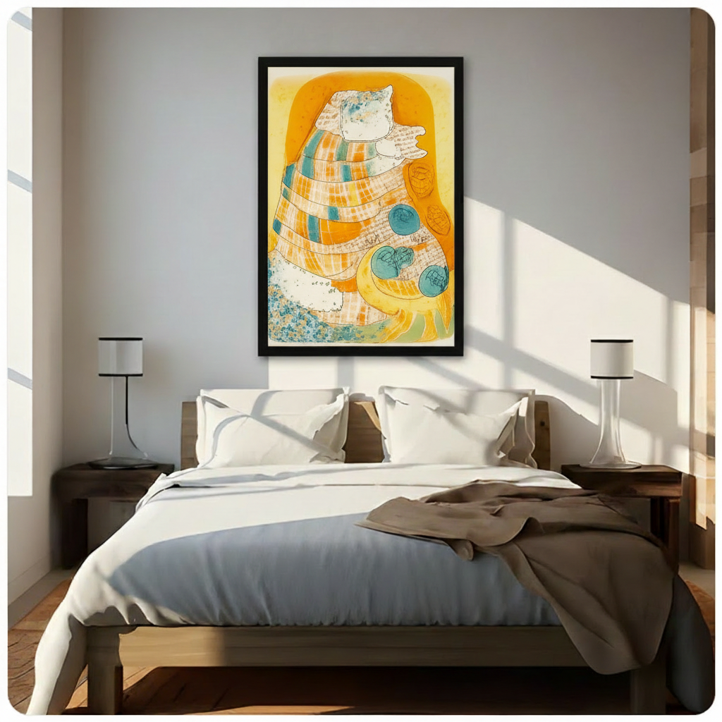 Abstract Shell Mixed Media Canvas Wall Art