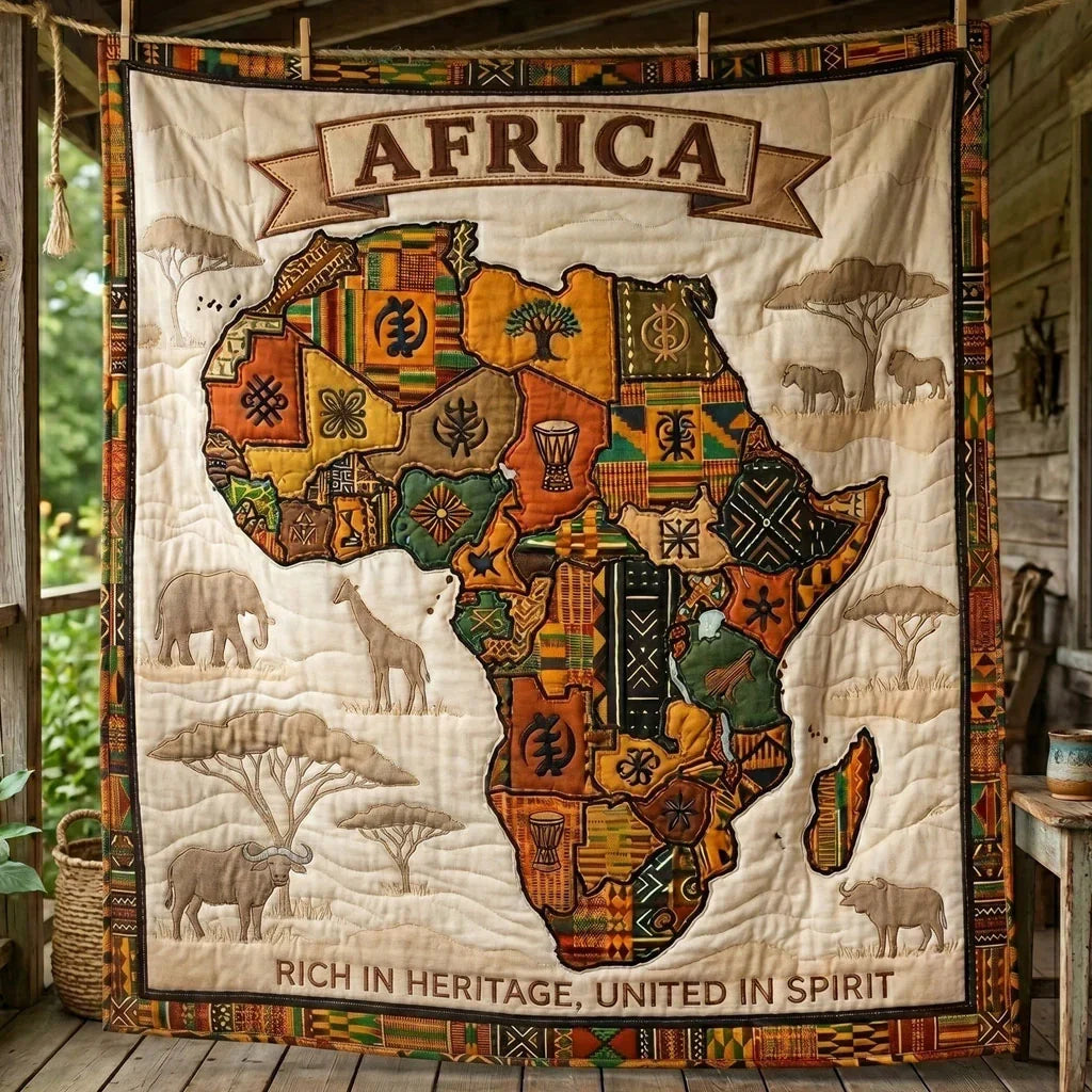 Africa Heritage Patchwork Quilt Blanket