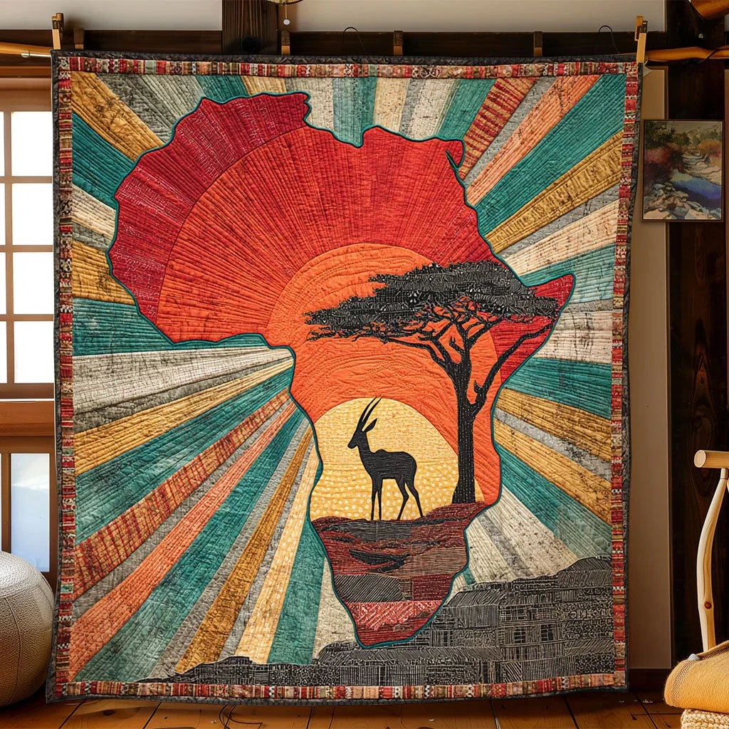 African Safari Dream Quilt Blanket