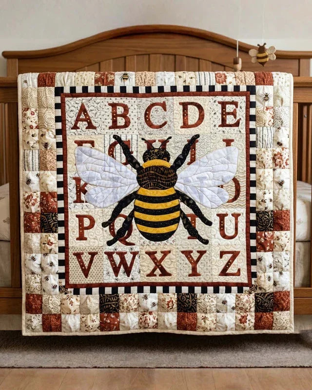Alphabet B Quilt Blanket - Quilted Blanket by Wild and Way