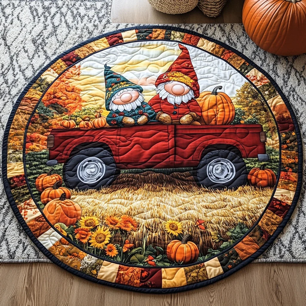 Amber Essence Quilted Round Mat