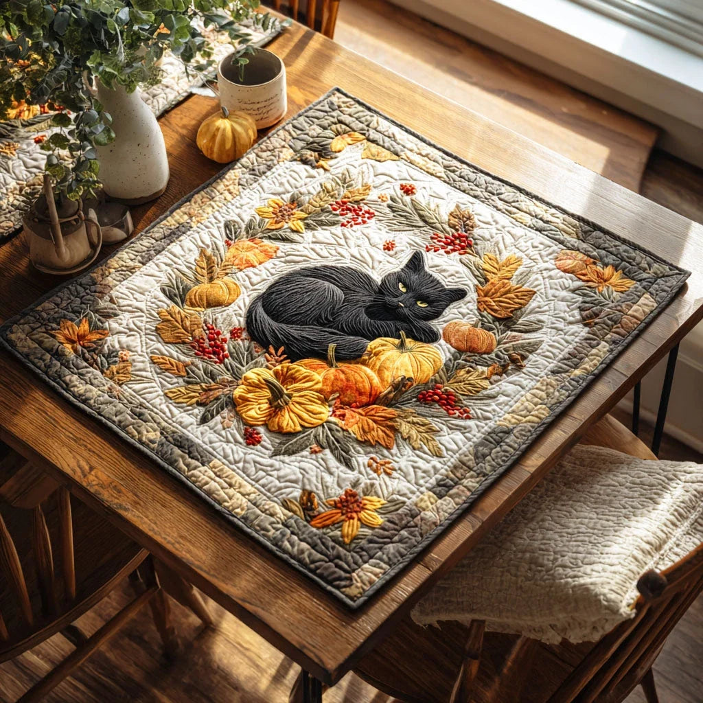 Amber Gaze Quilted Table Topper