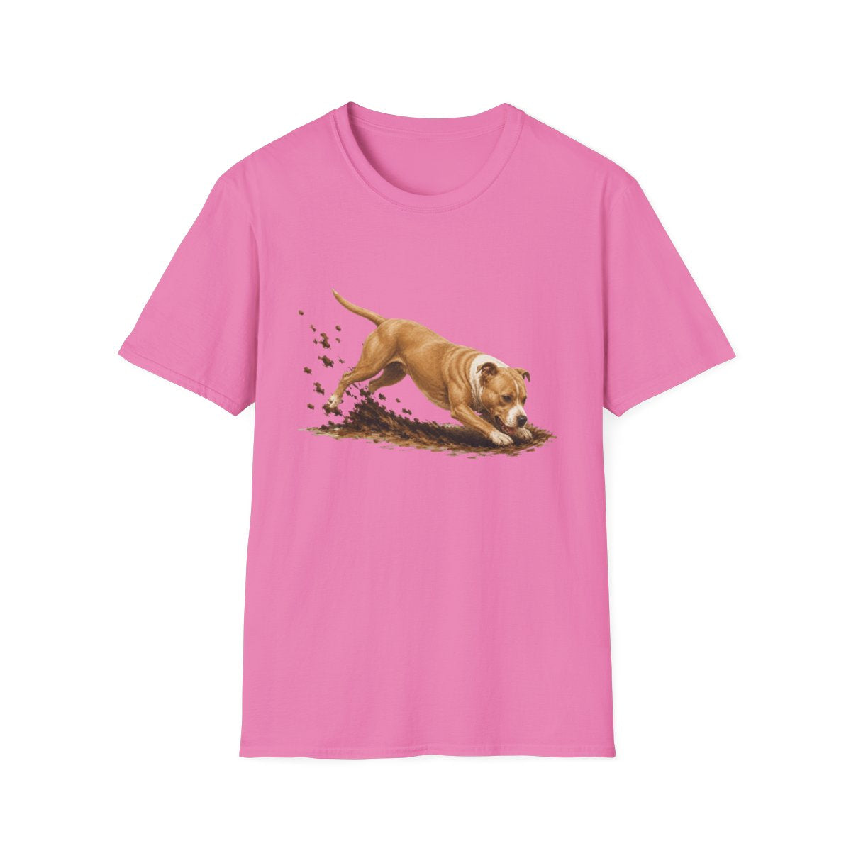 American Pit Bull Terrier Excavating Mode On Tee