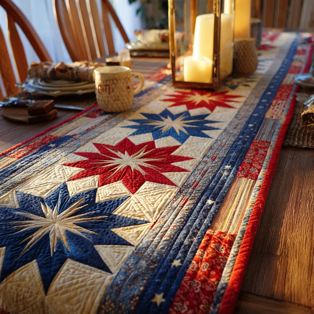 Americana Spirit Quilted Table Runner