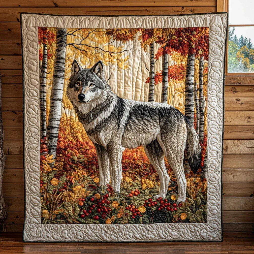 Among Fall Quilt Blanket