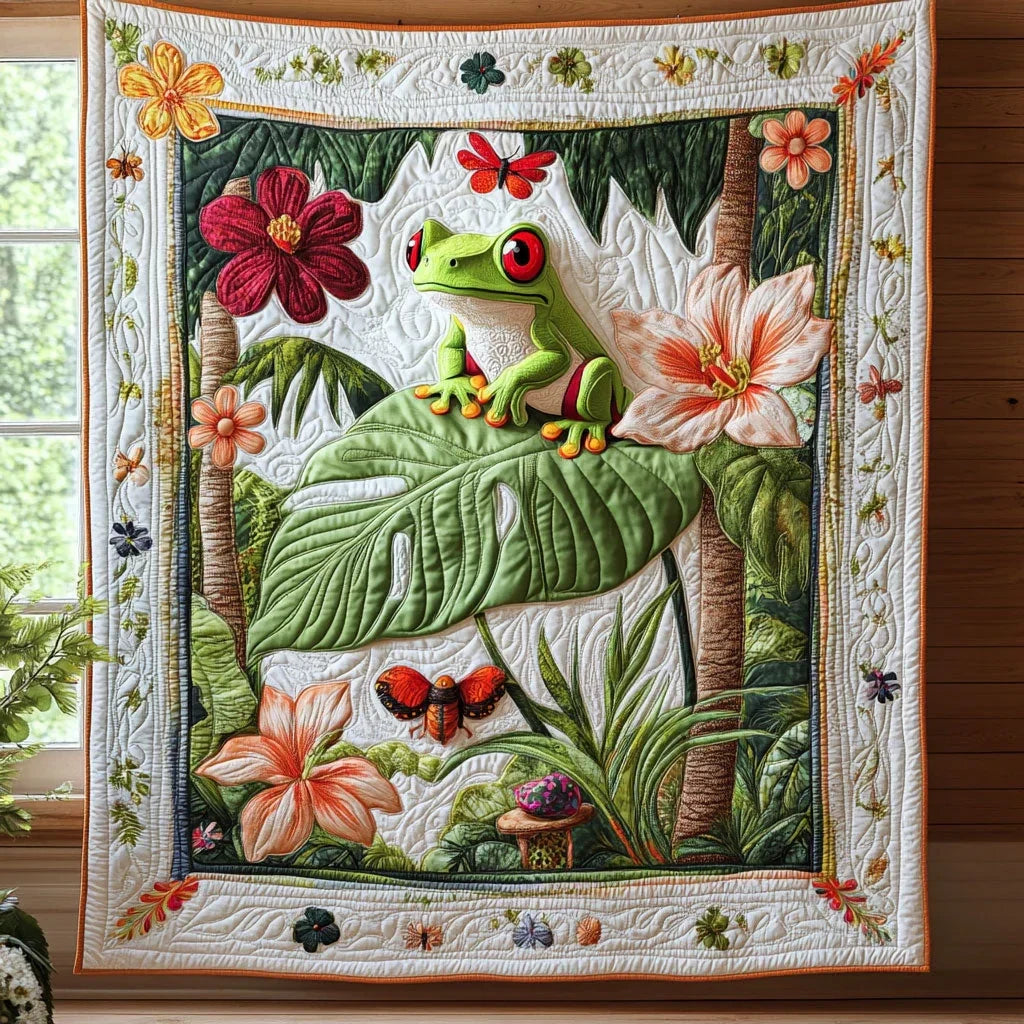 Among Rainforest Quilt Blanket
