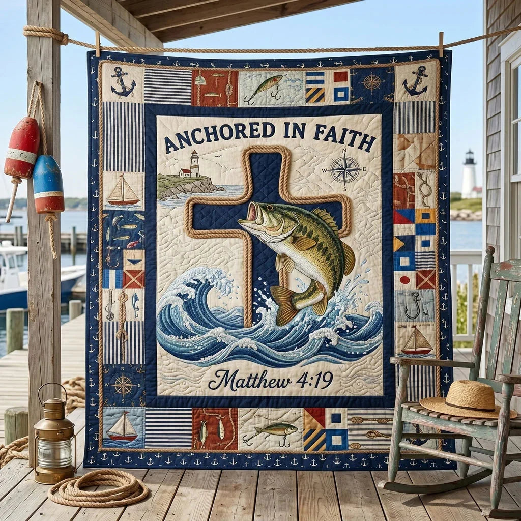 Anchored In Faith Matthew Quilt Blanket