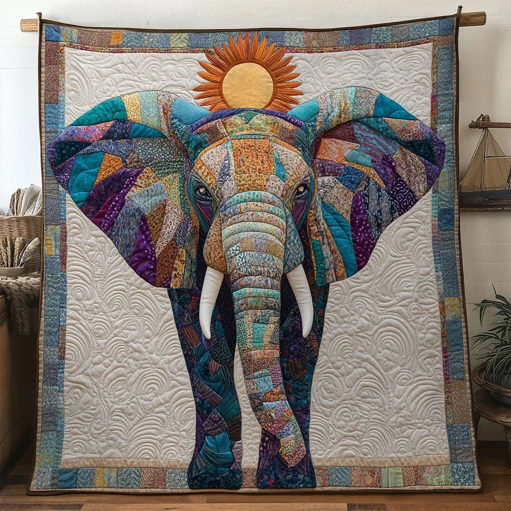 Ancient Soul Elephant Quilt Blanket