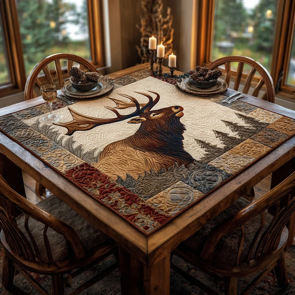 Antler Crest Quilted Table Topper