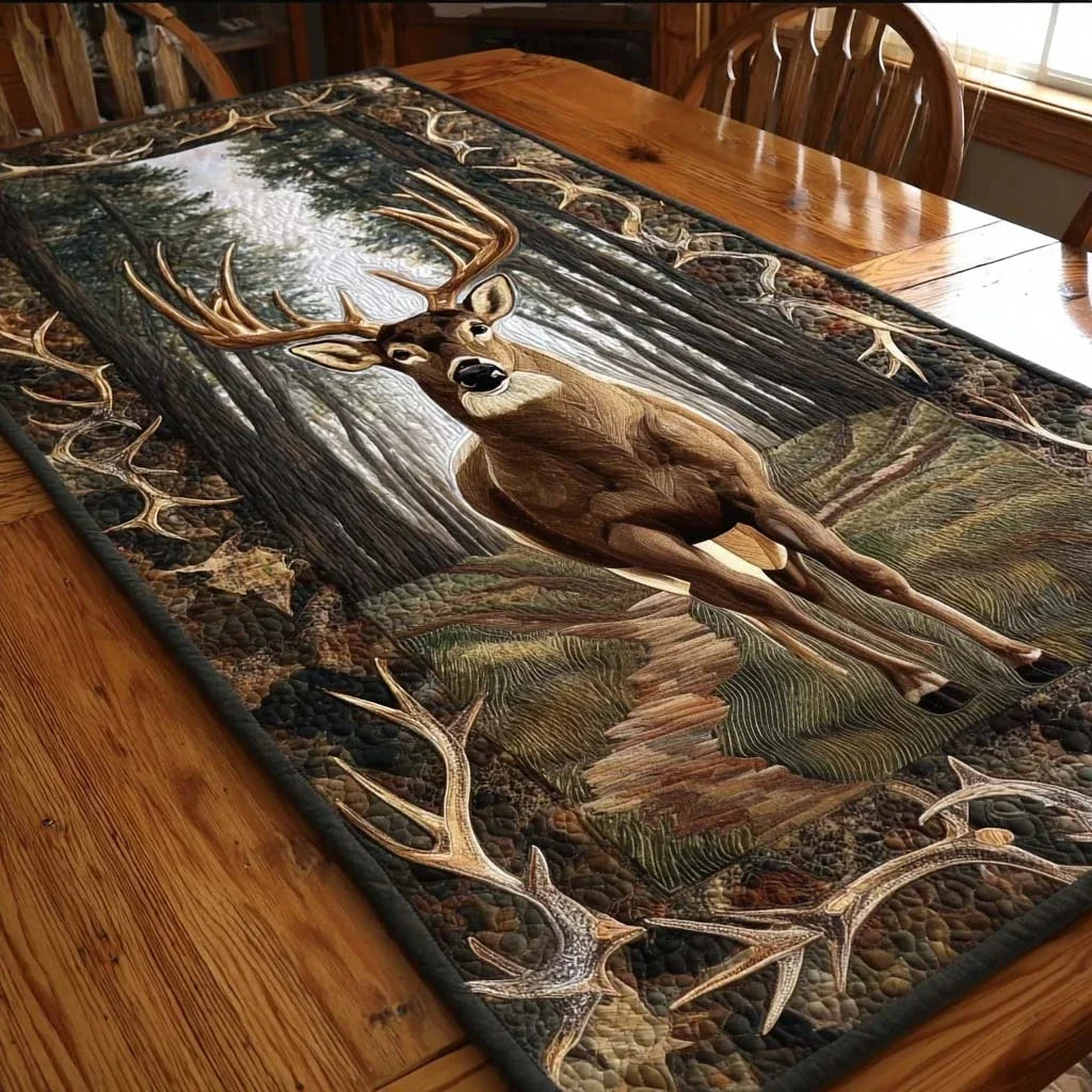 Antler Trail Quilted Table Runner