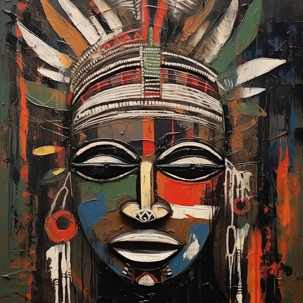 Tribal Mask 14 Canvas Wall Art
