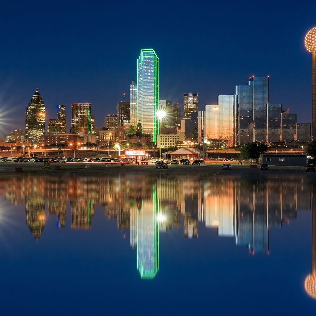 Dallas Skyline Canvas Wall Art