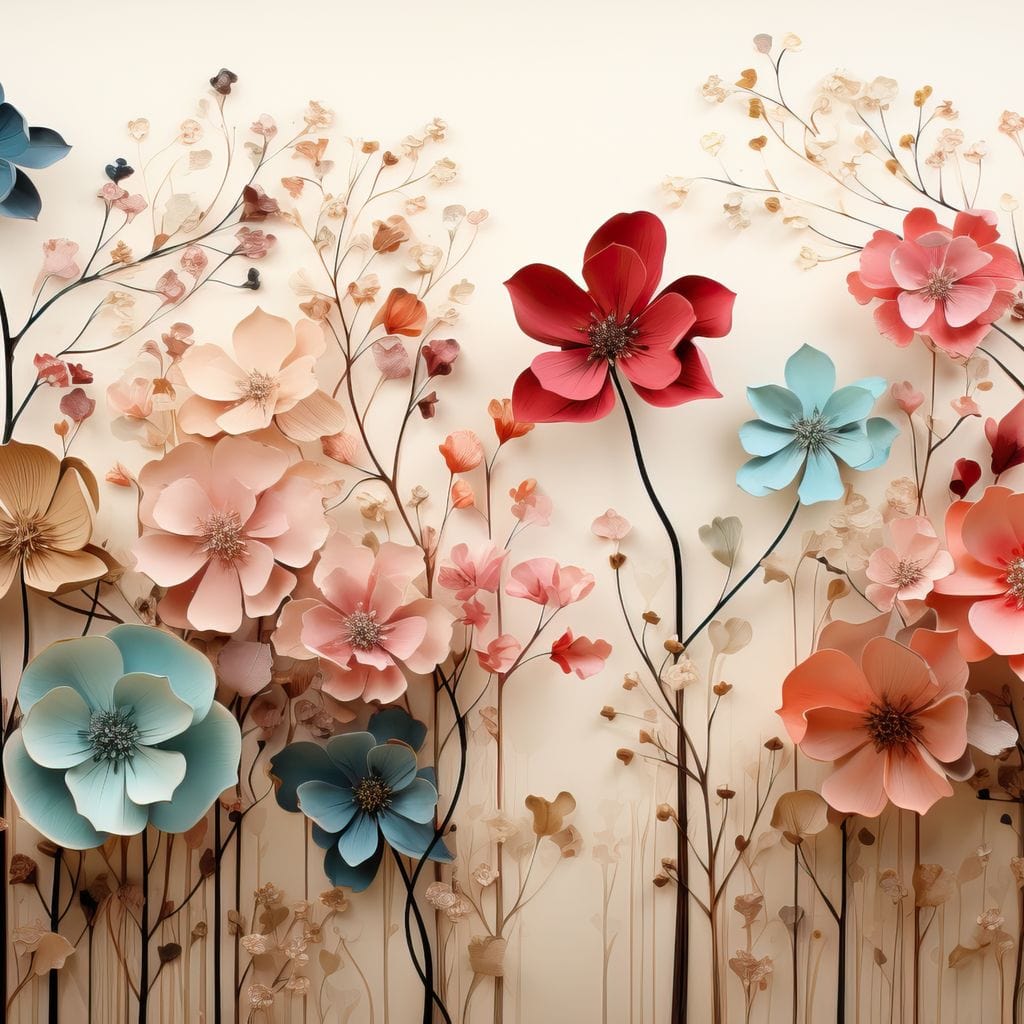 Spring Flowers Canvas Wall Art