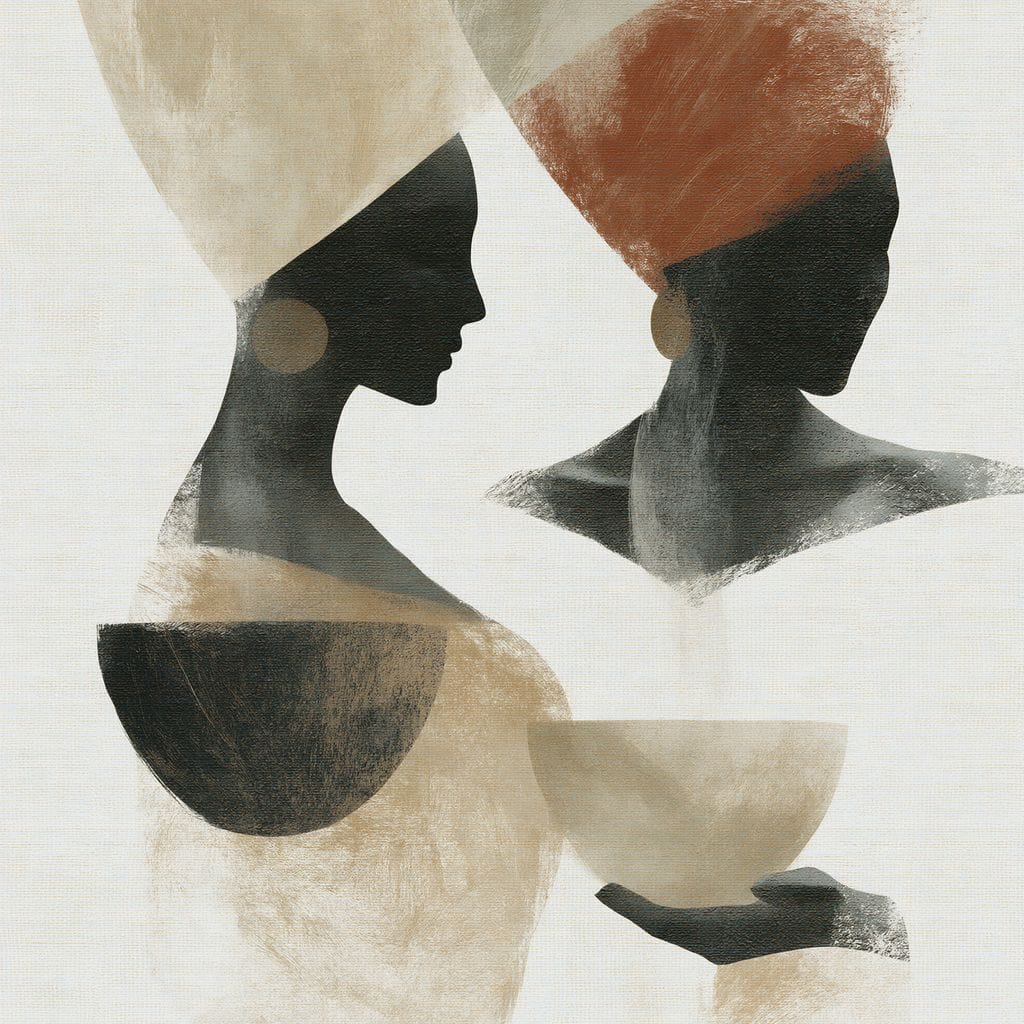 Two Souls Sharing A Morning Ritual Canvas Wall Art