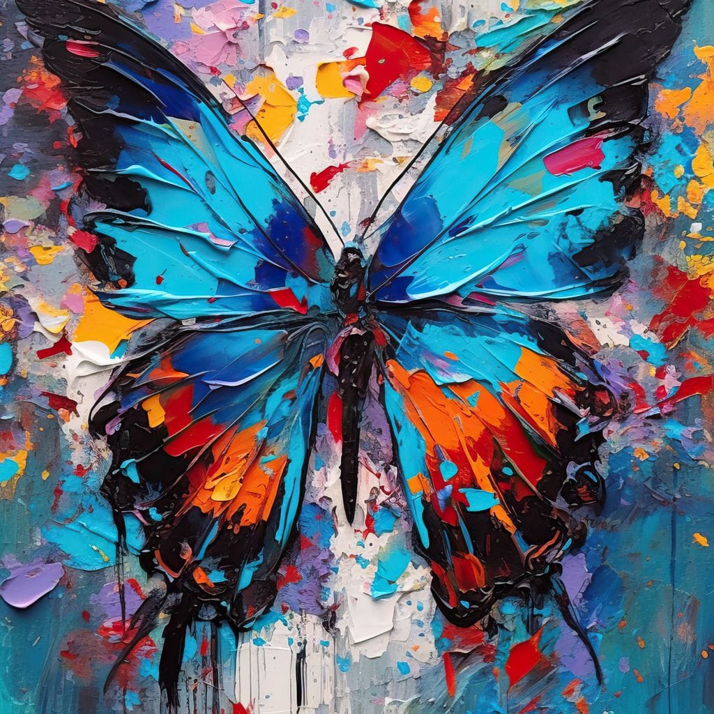 Colorburst Butterflies Canvas Wall Art