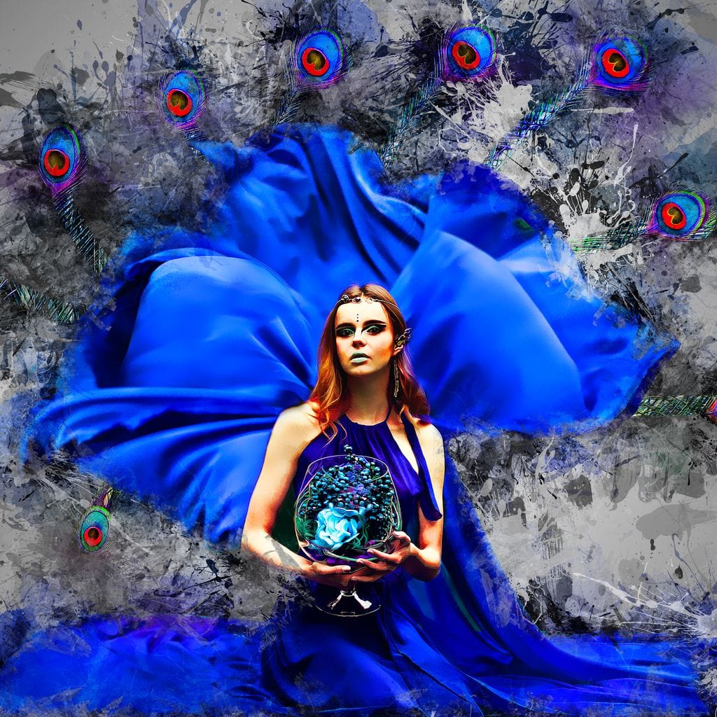 Feather Gown Canvas Wall Art