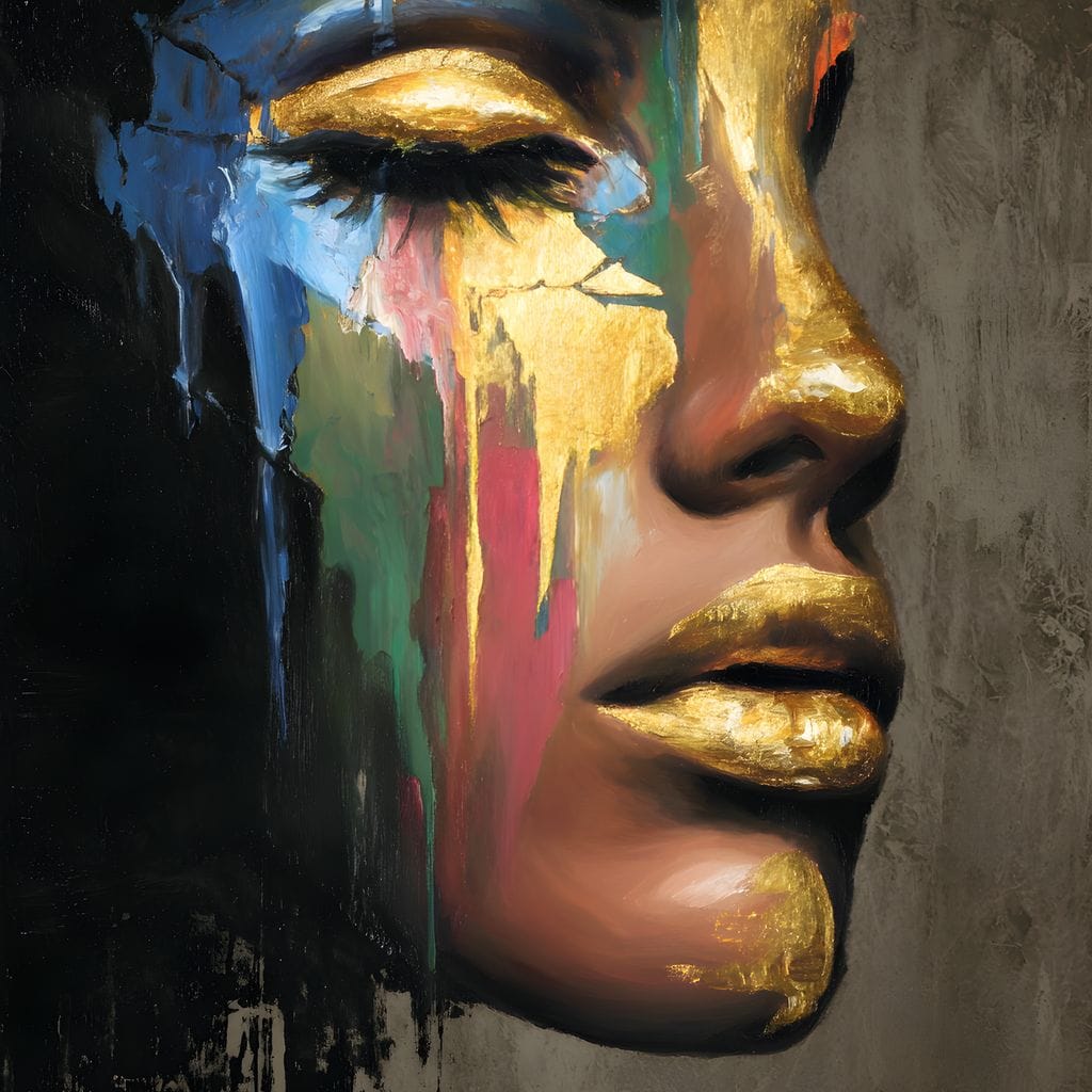 Golden Silhouette Awakening Canvas Wall Art