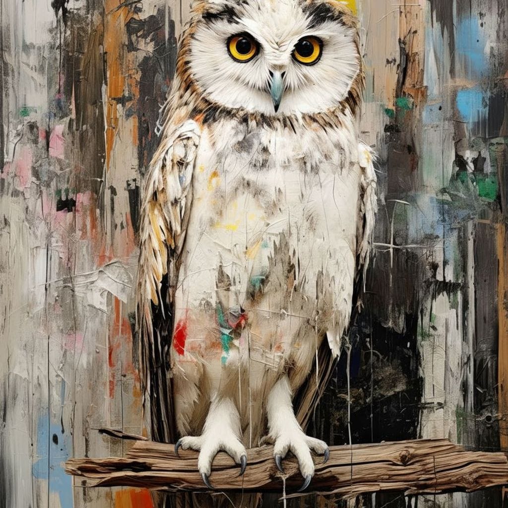 Owls Mystic Gaze Canvas Wall Art