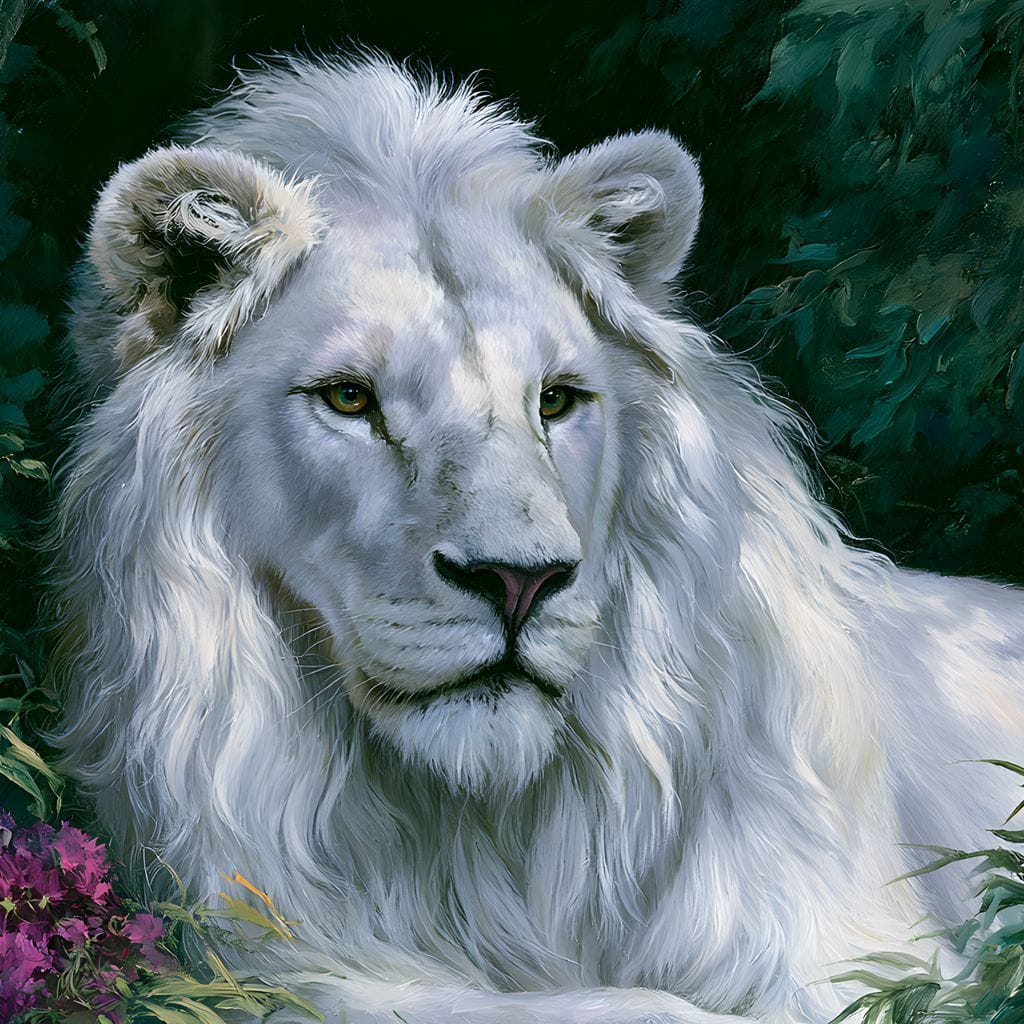 Noble Sovereign Lion Canvas Wall Art