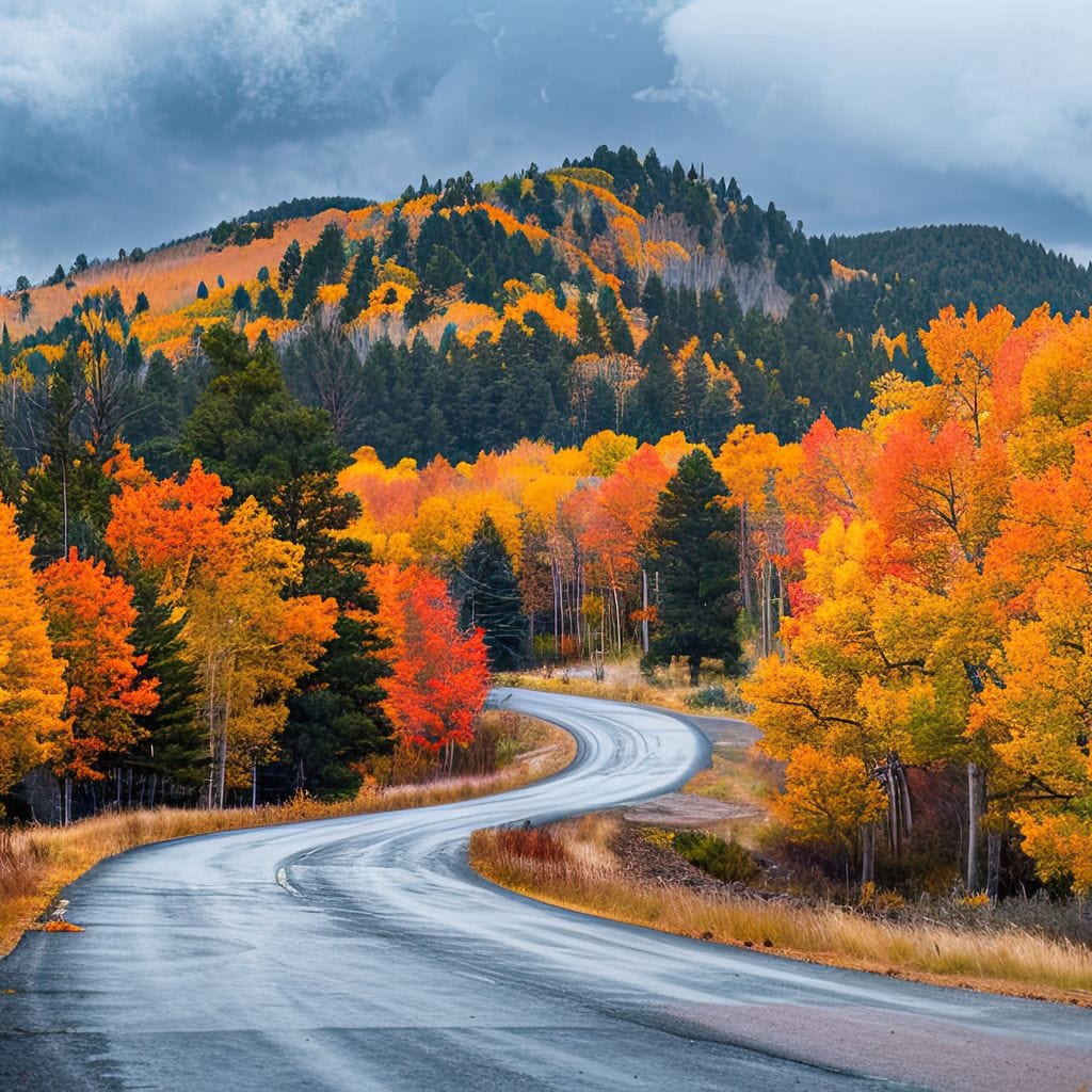 Autumn Serenade Journey Canvas Wall Art