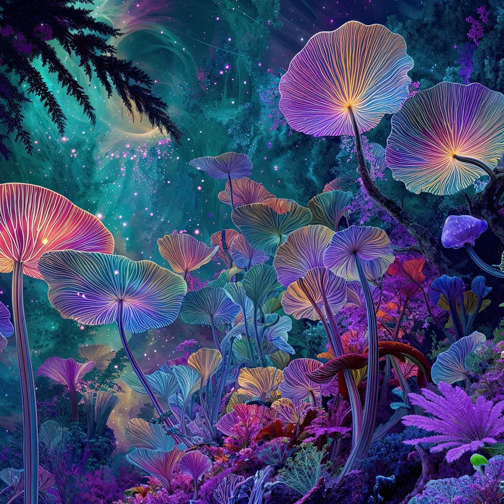 Galactic Faerie Garden Canvas Wall Art