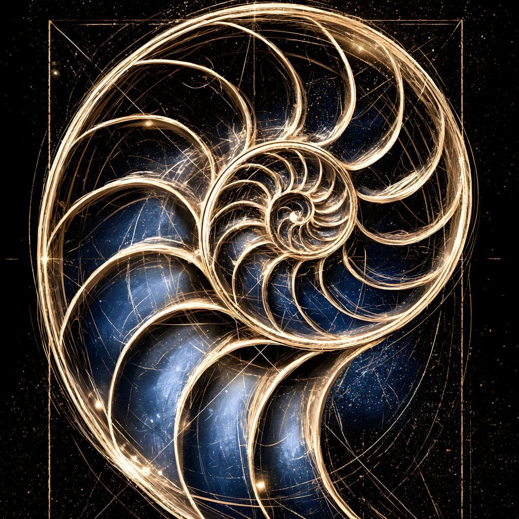 Golden Proportion of the Infinite Cosmos Canvas Wall Art