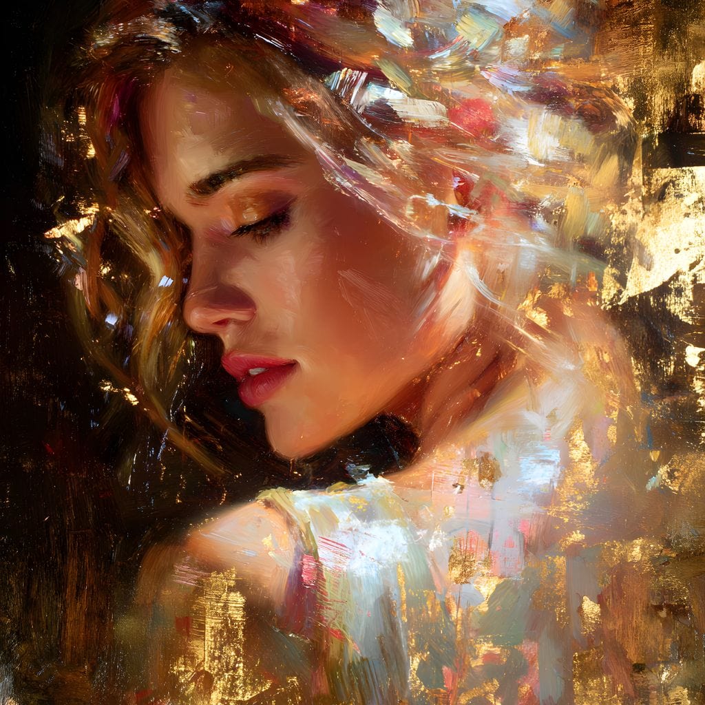 Radiant Brushstrokes Of Grace Canvas Wall Art
