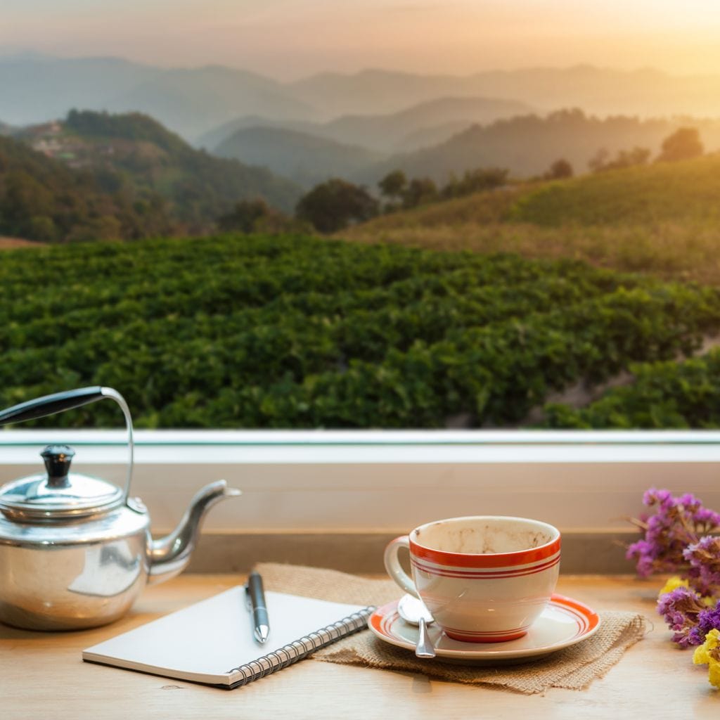 Coffee with a View Canvas Wall Art