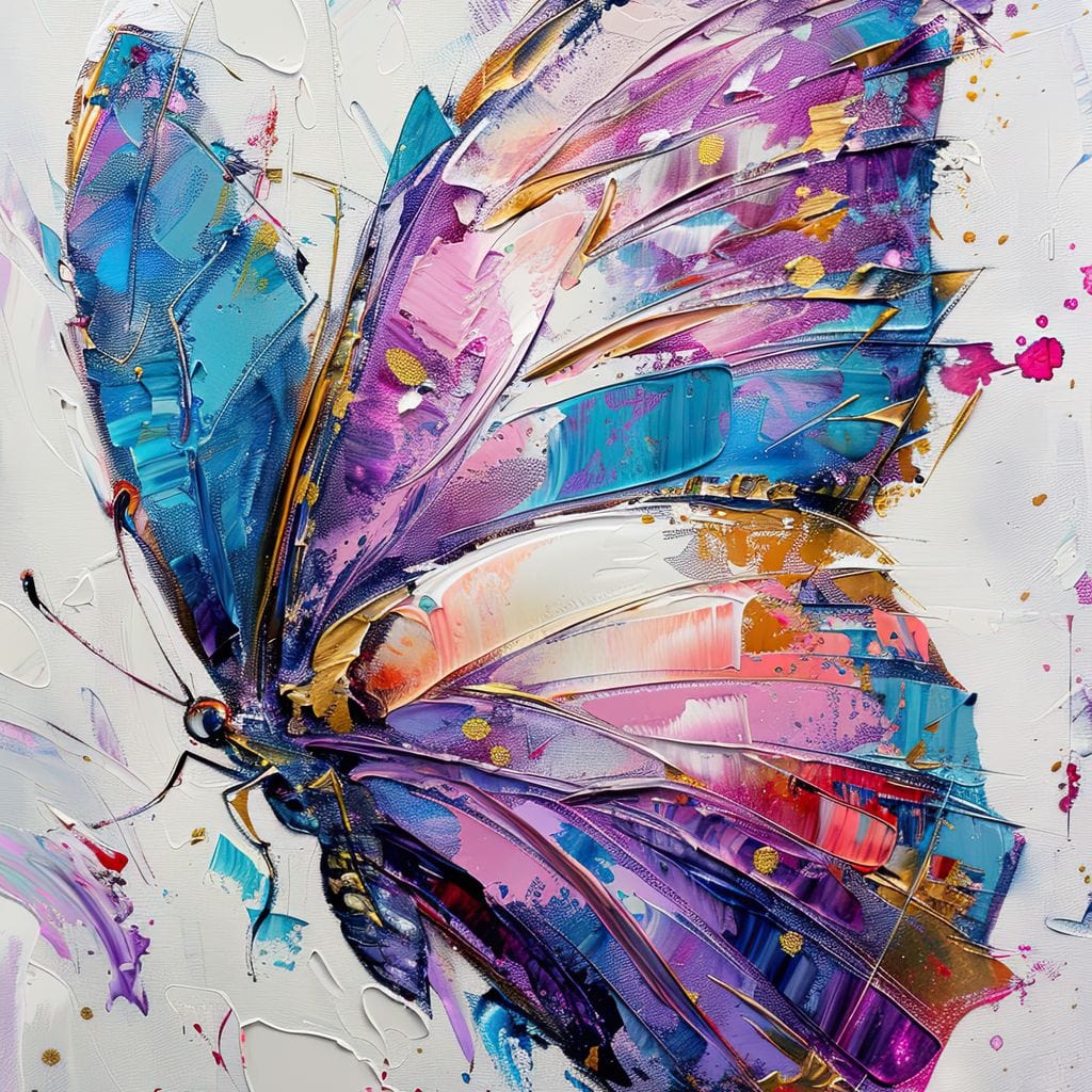 Kaleidoscope Butterfly Bliss Canvas Wall Art