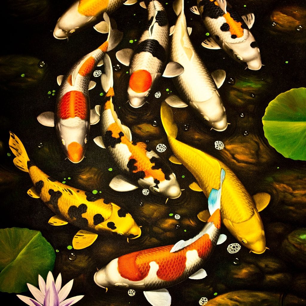 Koi Fishes Canvas Wall Art