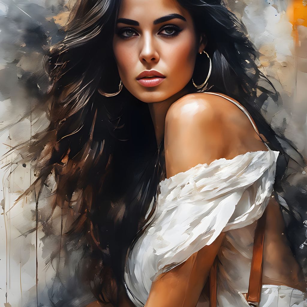 Female Portrait 169 Canvas Wall Art