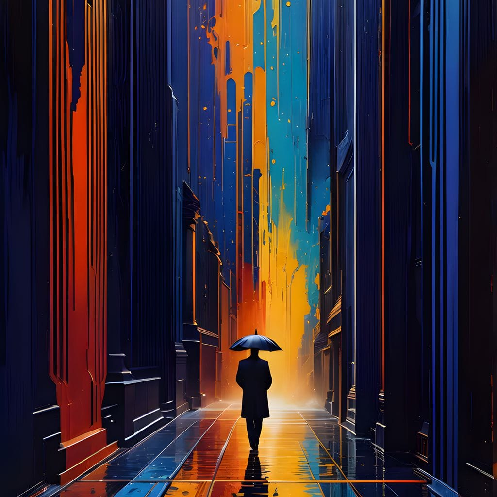 Streets of Loneliness Canvas Wall Art