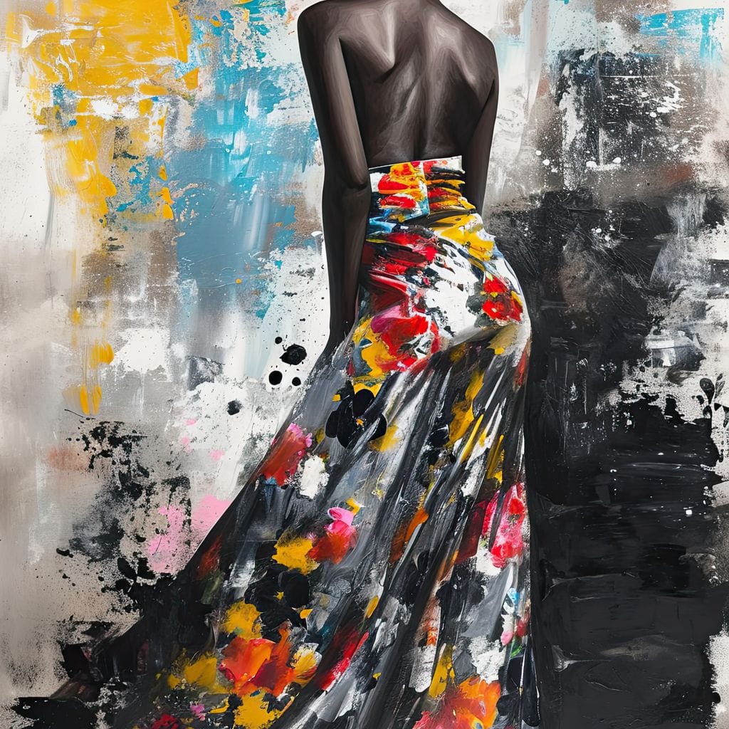 Urban Elegance Amidst Ruins Canvas Wall Art