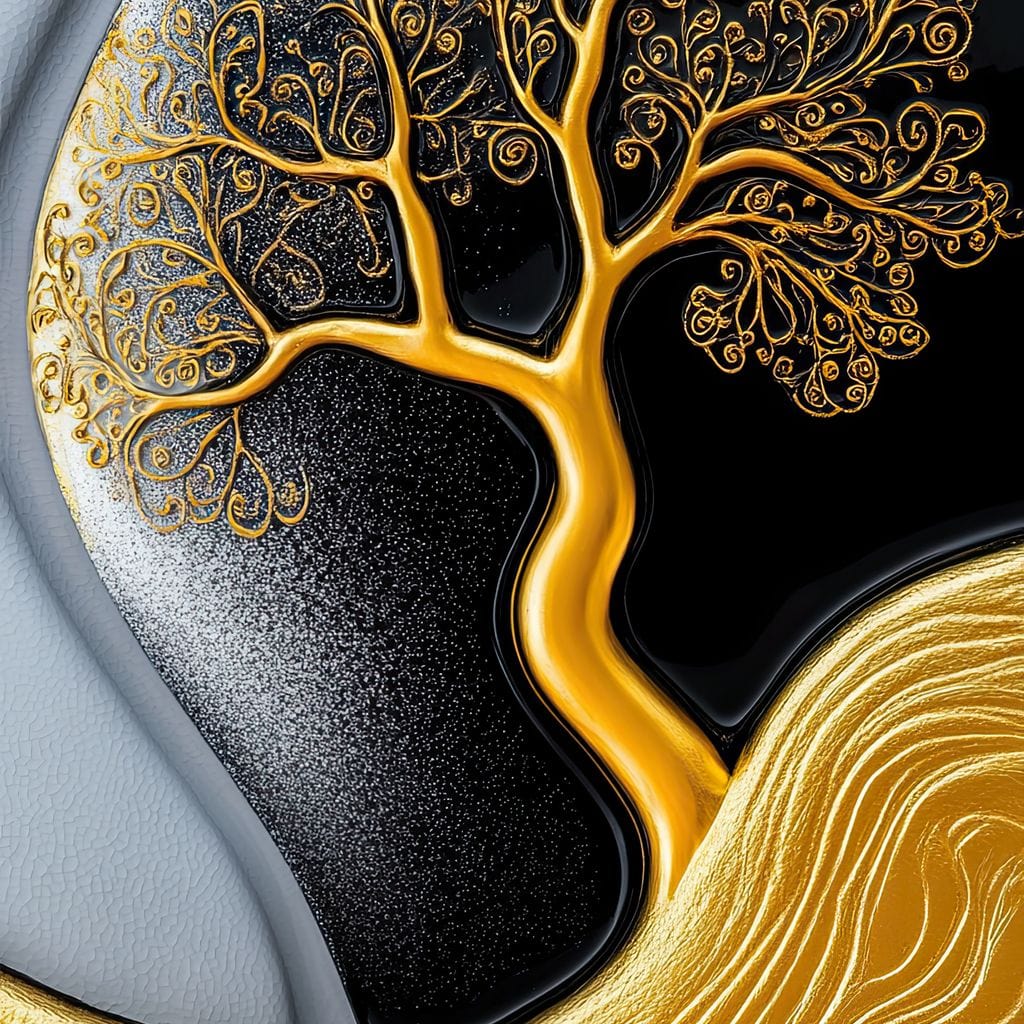 The Gilded Roots Canvas Wall Art