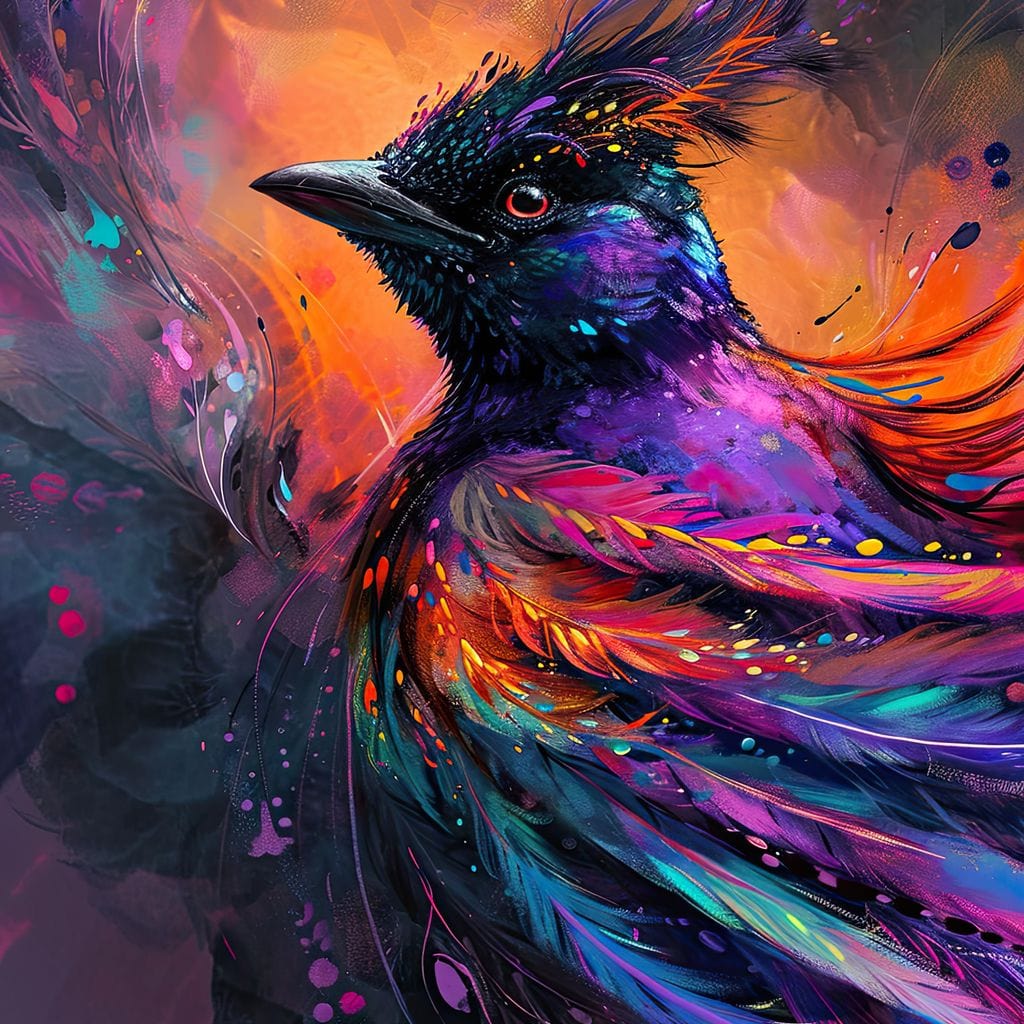 Vibrant Feathered Dreams Canvas Wall Art