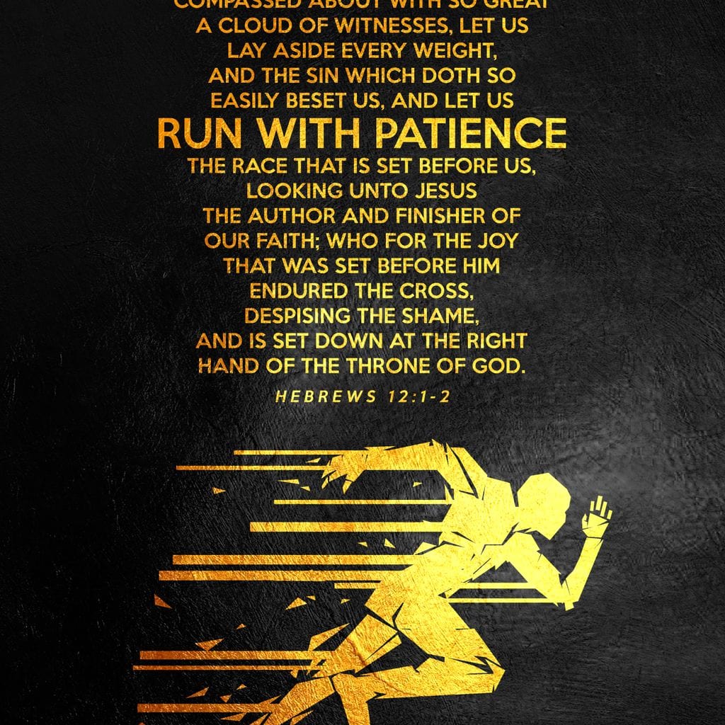 Hebrews 12:1-2 Canvas Wall Art