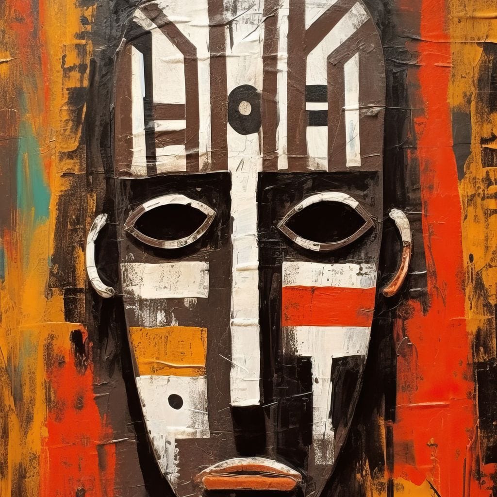 Tribal Mask 13 Canvas Wall Art
