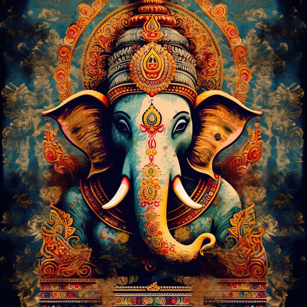 Tranquil Ganesha Canvas Wall Art
