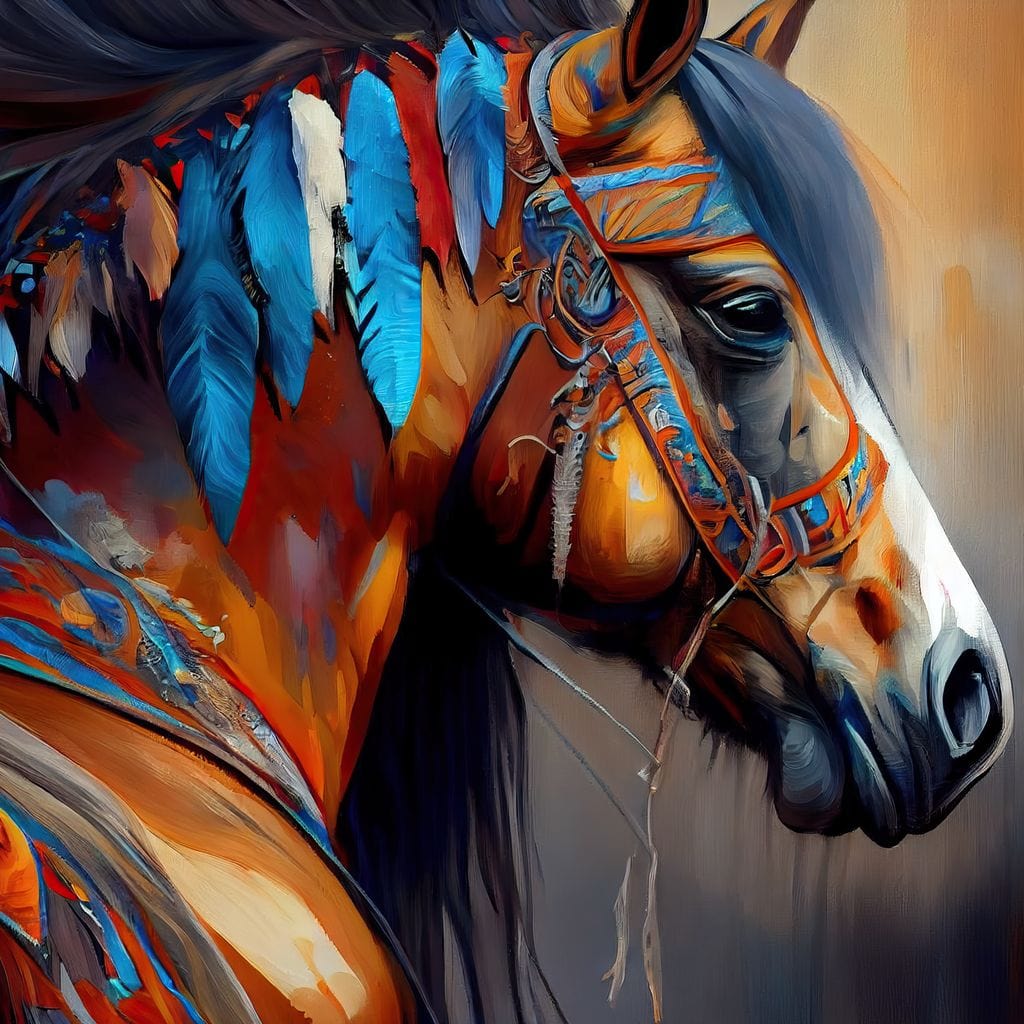 Cherokee Horse 5 Canvas Wall Art