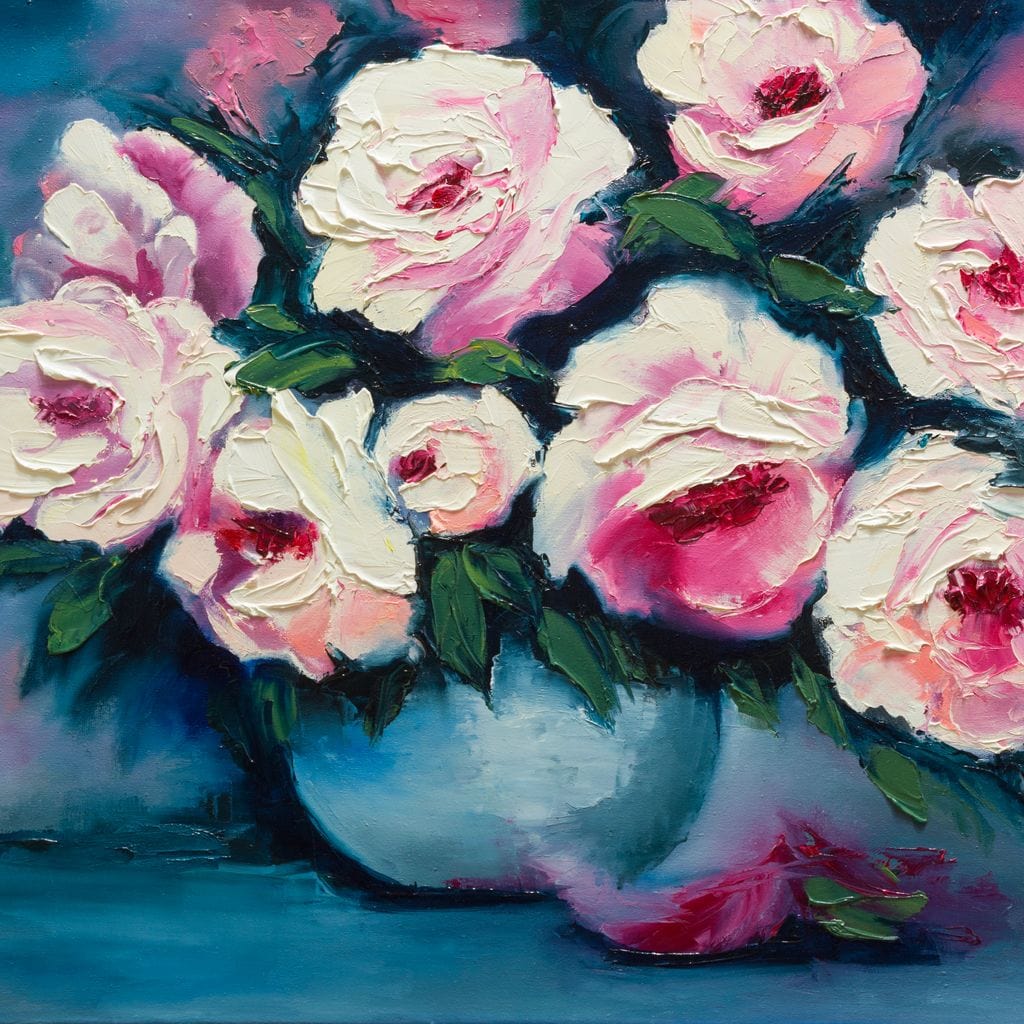 Beautiful Peonies Canvas Wall Art