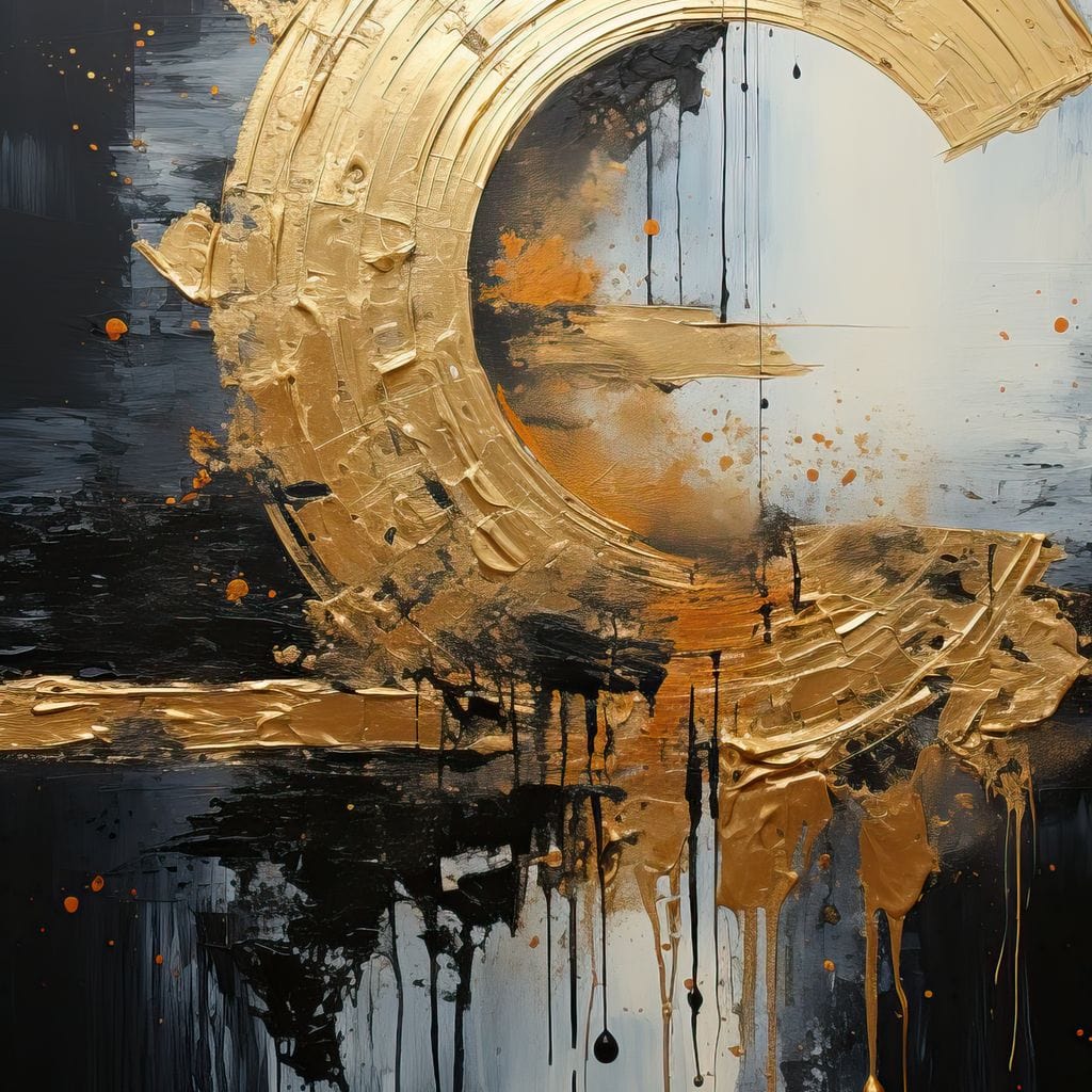 Golden Auroral Echoes Canvas Wall Art