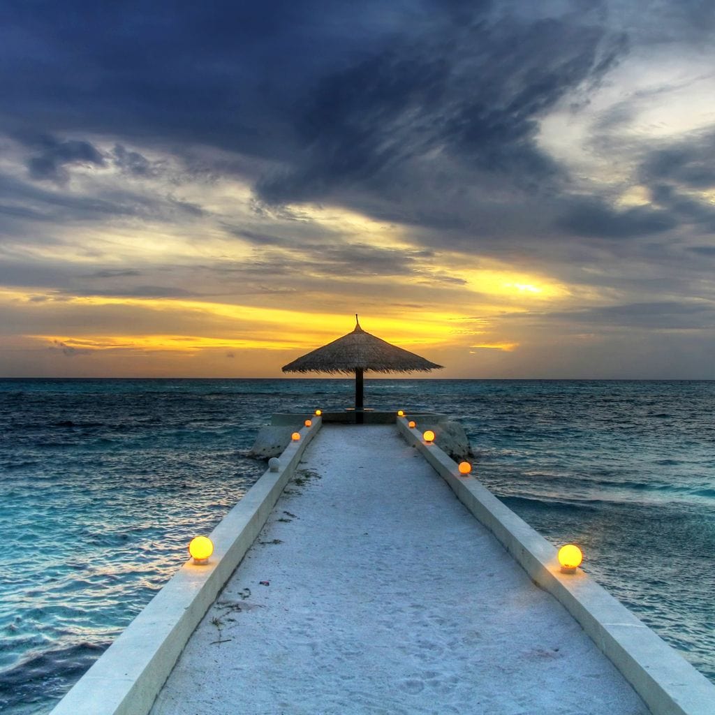 Maldivian Sunset Canvas Wall Art