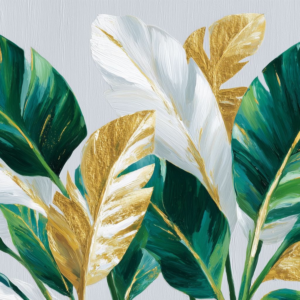 Gold Leaf Botanical Palmdream Canvas Wall Art