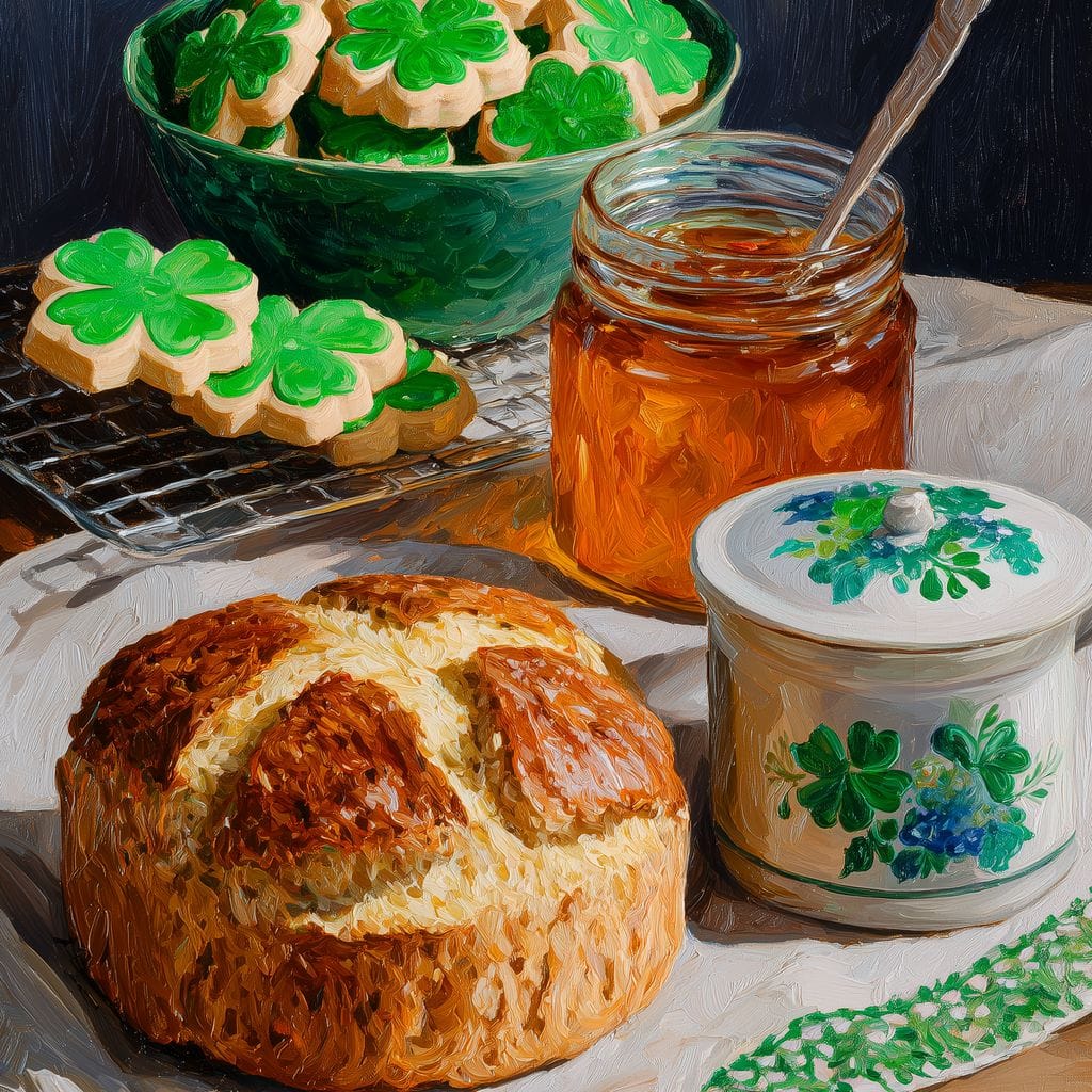 Shamrock Cookies Honey Loaf Canvas Wall Art