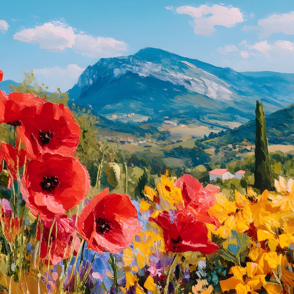 Majestic Valley Blooms Vista Canvas Wall Art