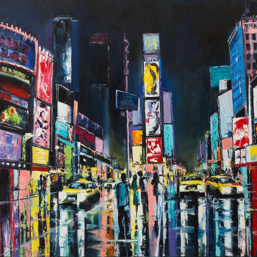 Busy Avenue Canvas Wall Art