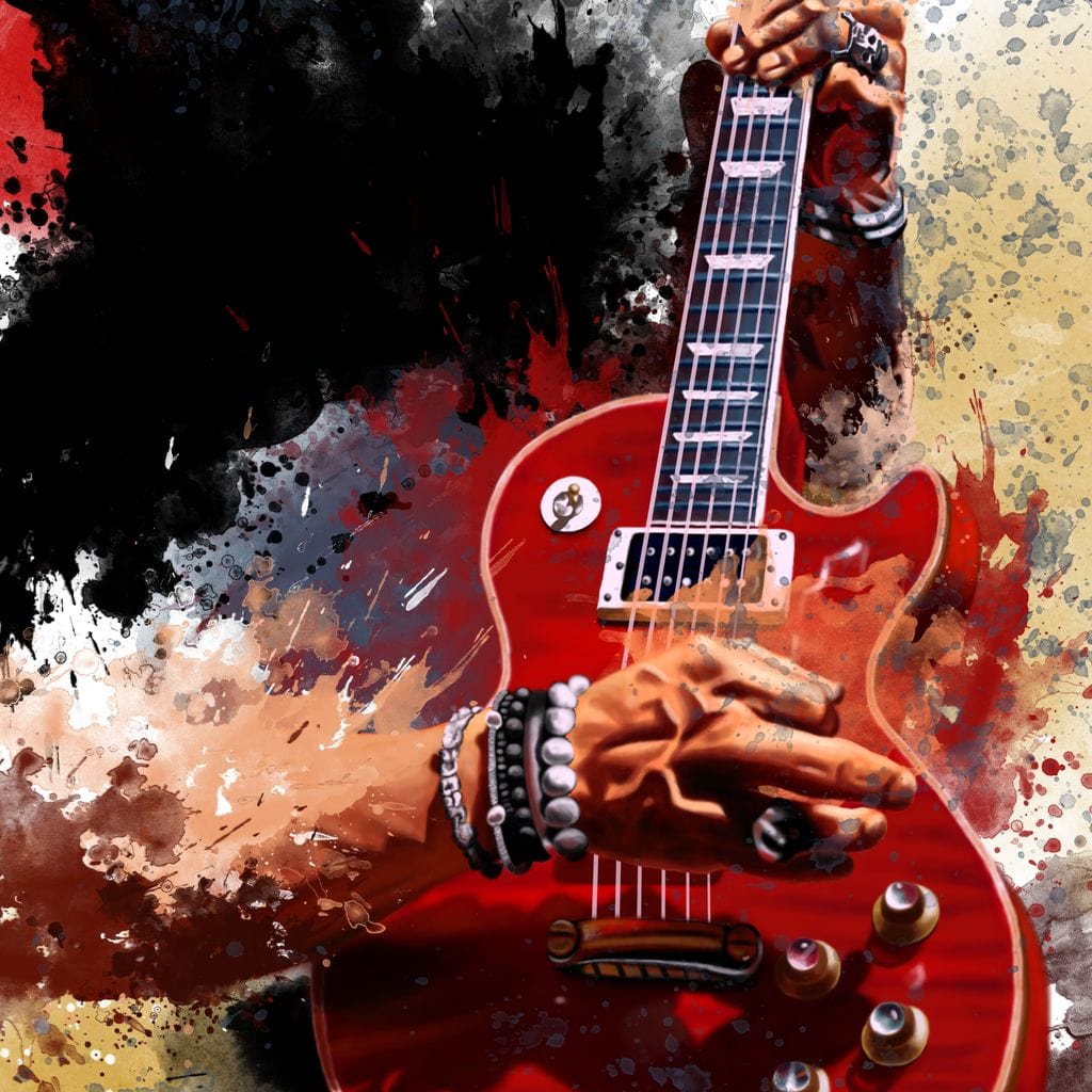 Slasher Electric Guitar Canvas Wall Art