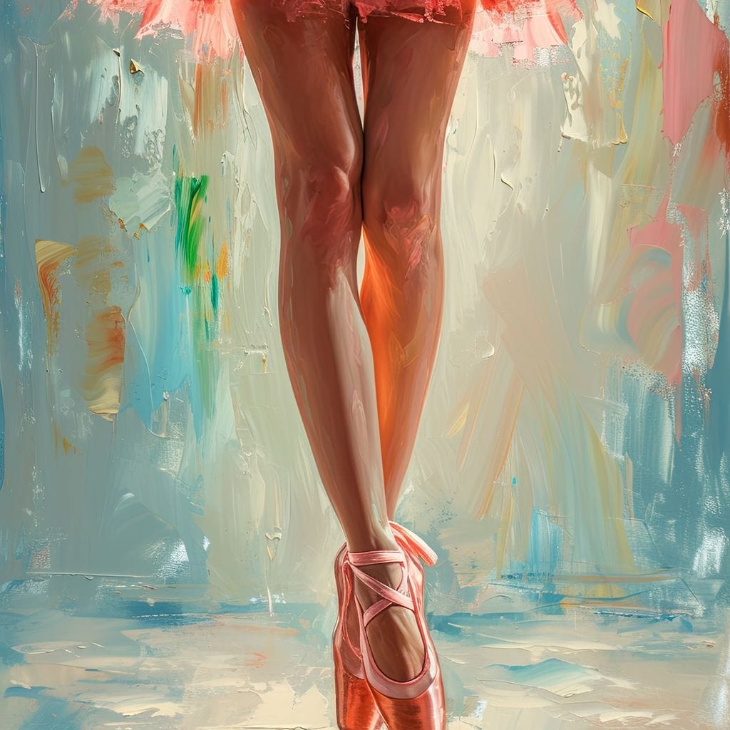 Elegant Dancers in Graceful Motion Canvas Wall Art
