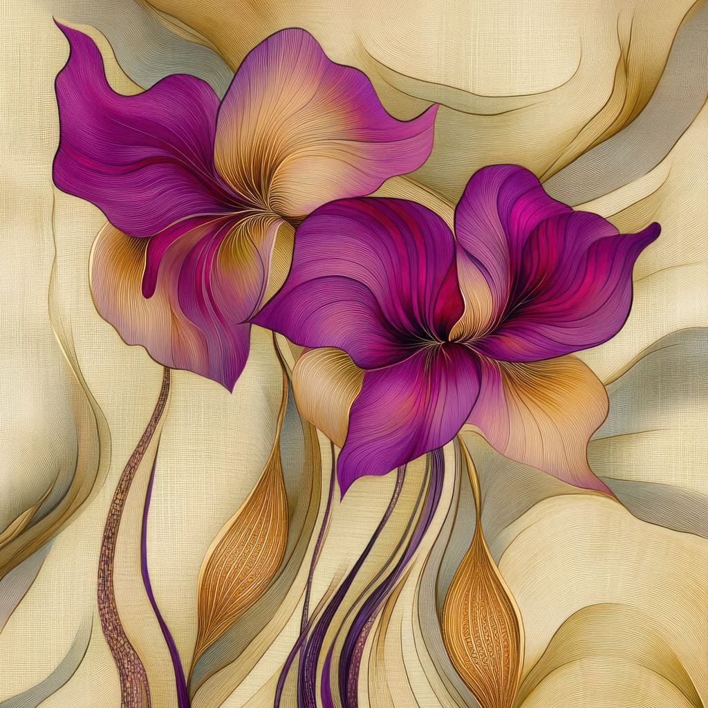 Velvet Blooms Canvas Wall Art