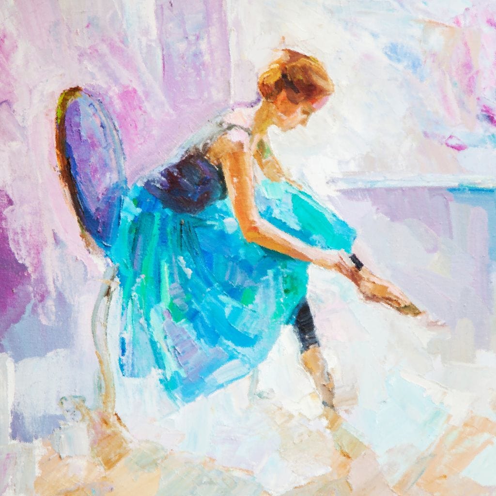 Gracious Ballerina Canvas Wall Art
